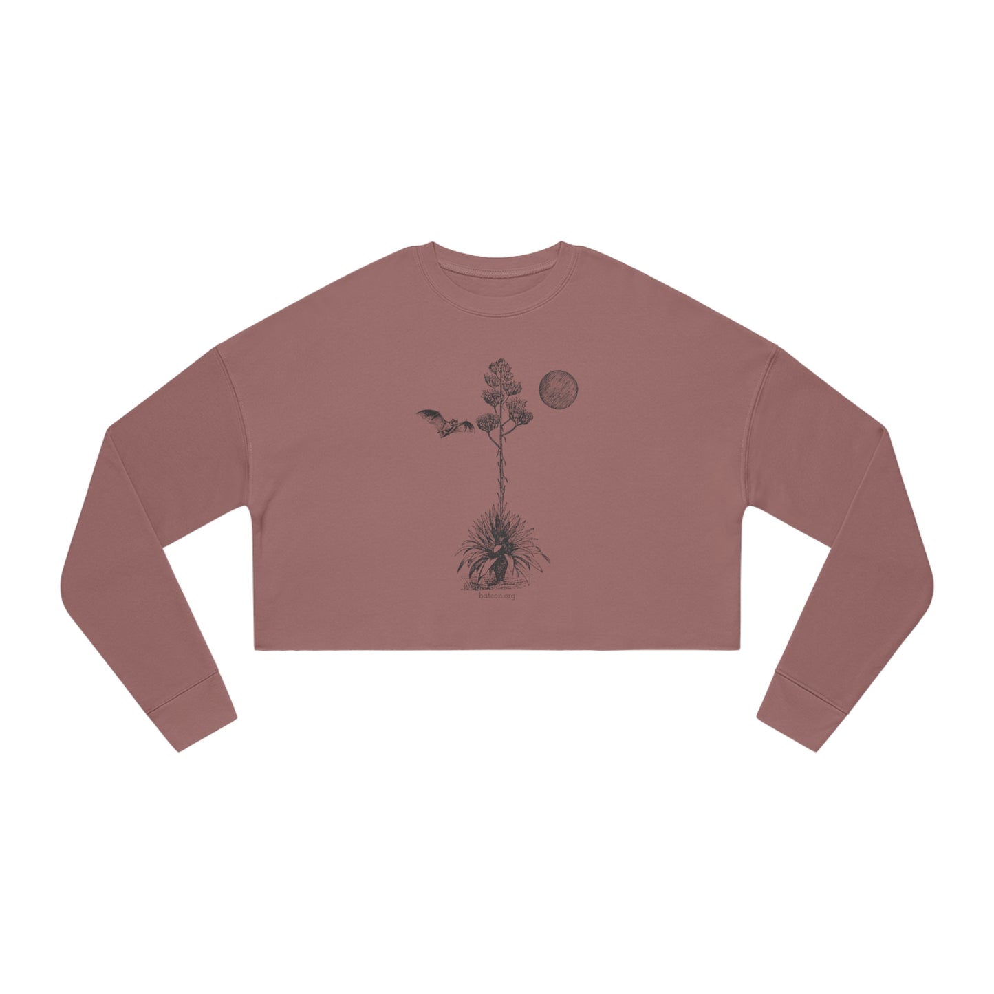 Bat & Agave Sketch - Sudadera corta para mujer