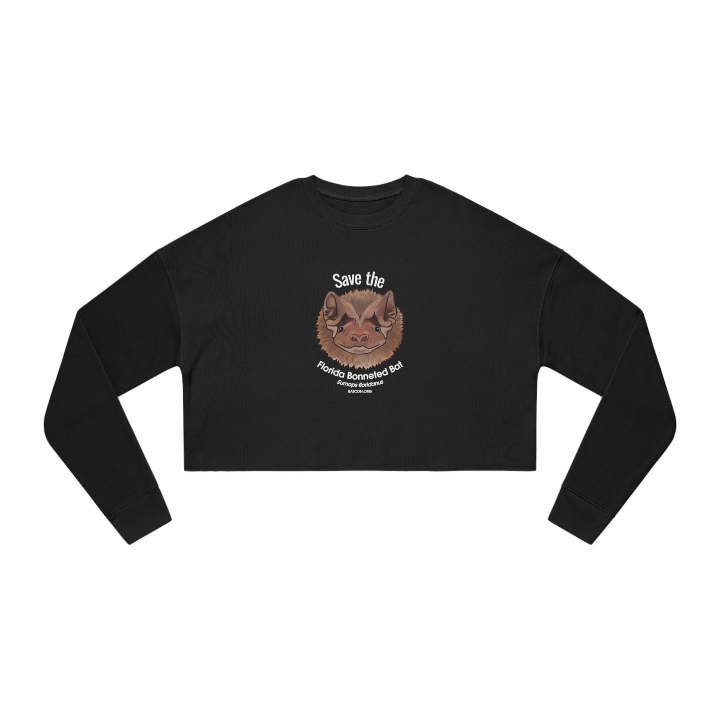 Save the Florida Bonneted Bat - Women's Cropped Sweatshirt