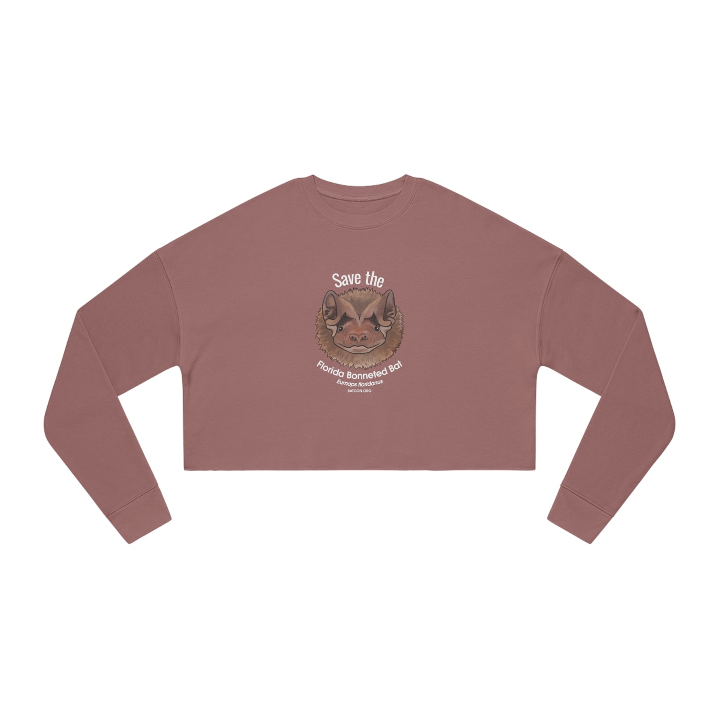 Save the Florida Bonneted Bat - Women's Cropped Sweatshirt