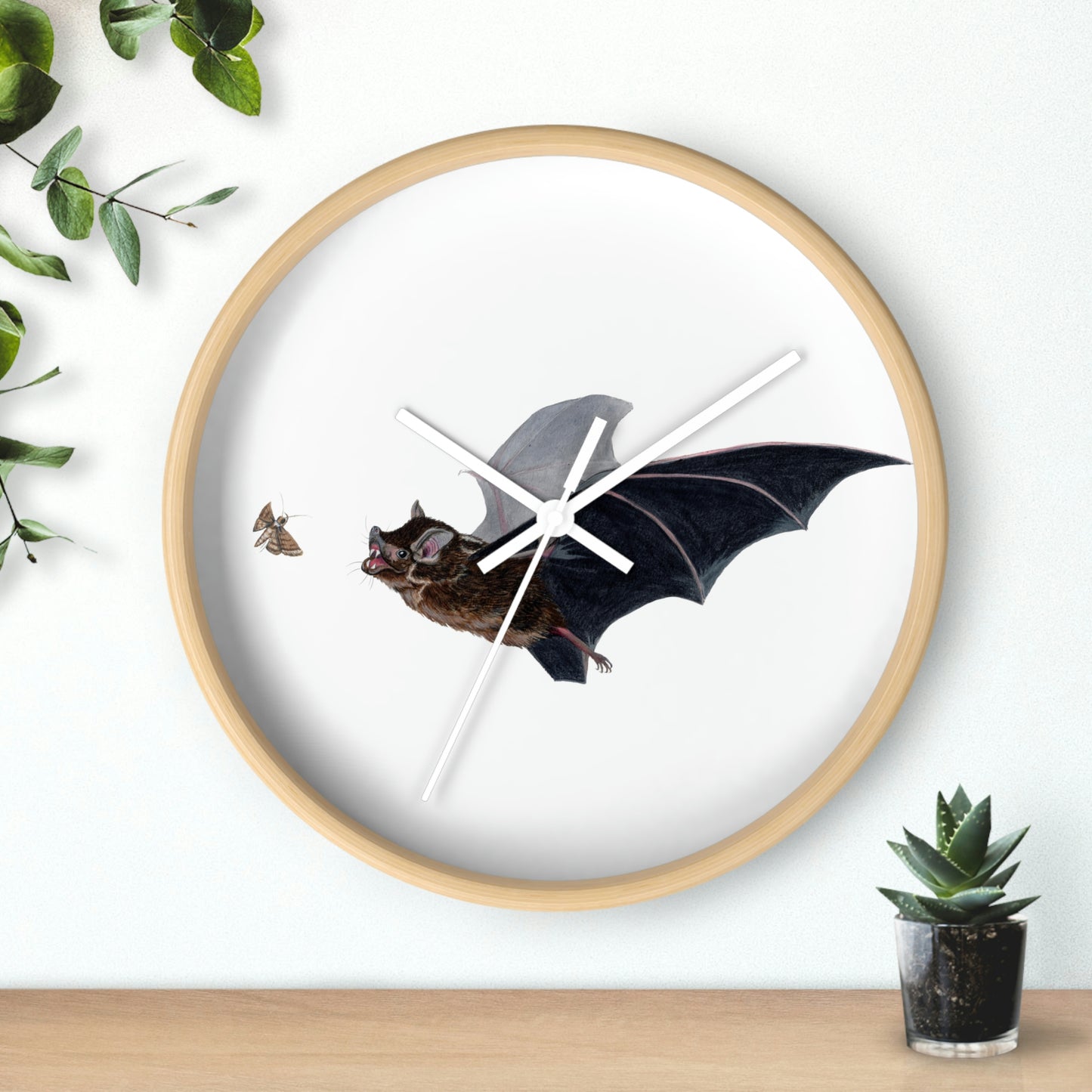 Greater Sac-winged Bat Wall Clock
