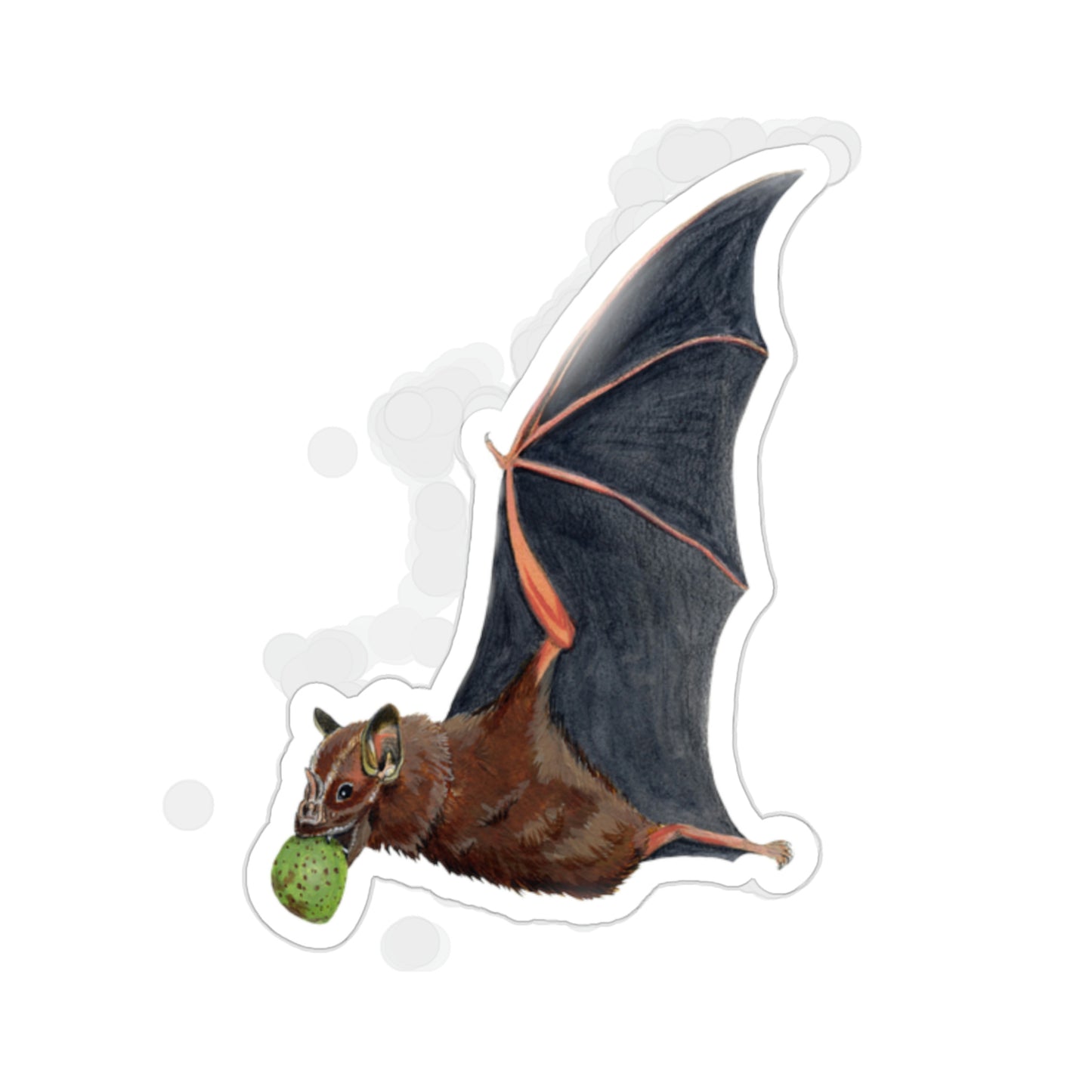 Great Fruit-eating Bat Kiss-Cut Sticker