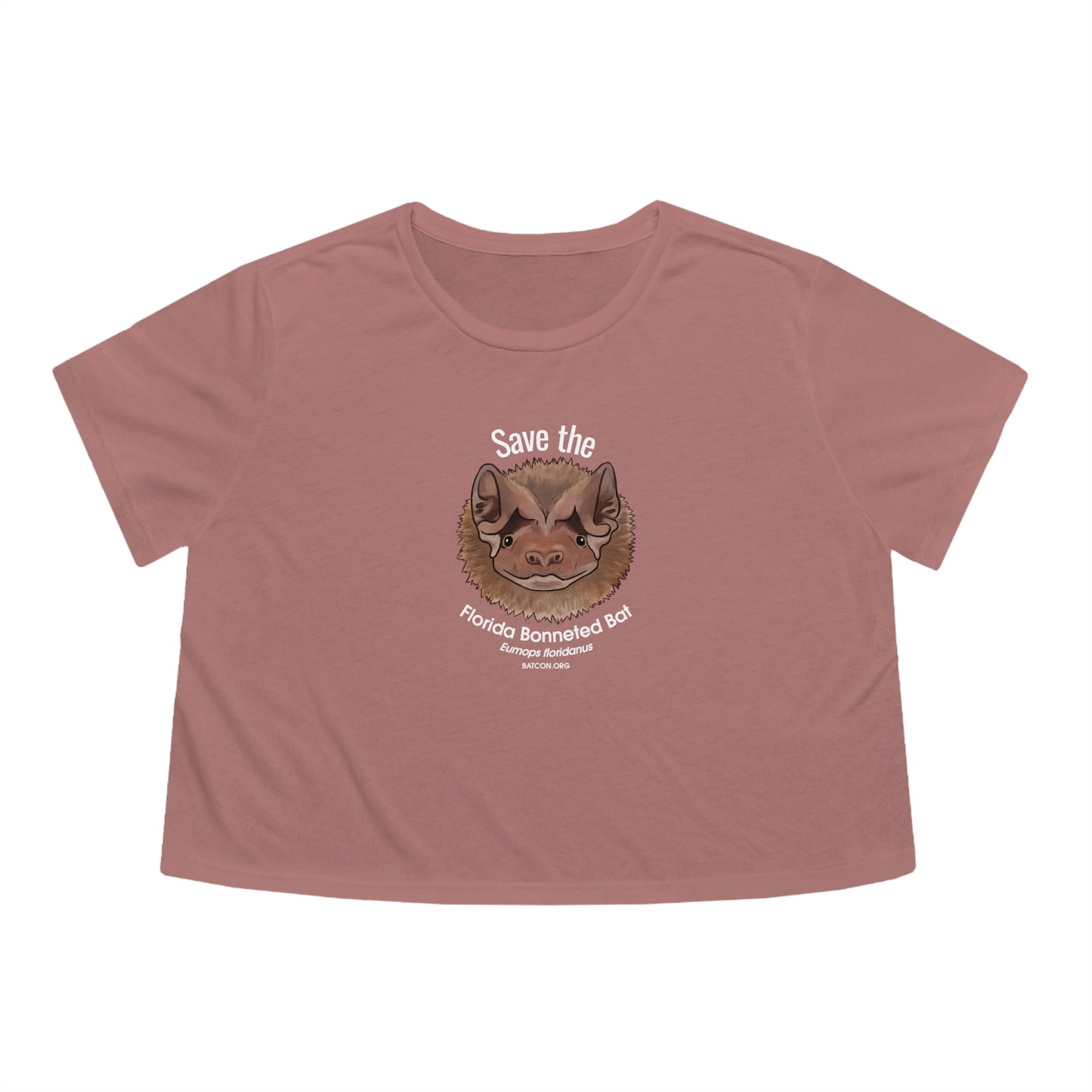 Save the Florida Bonneted Bat - Women's Flowy Cropped Tee