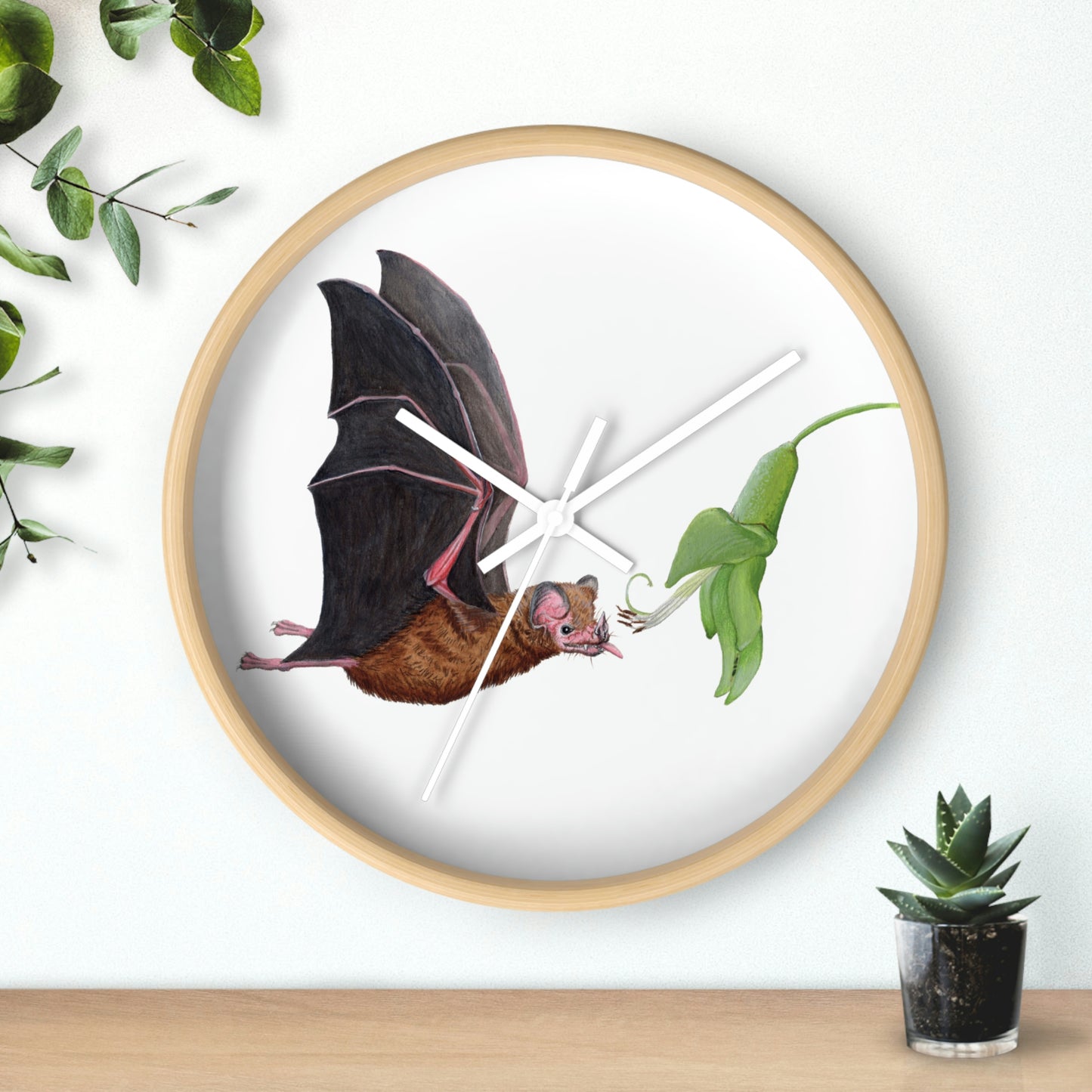 Commissaris's Long-tongued Bat Wall Clock