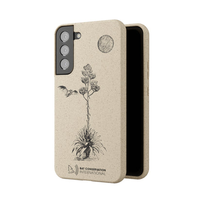 Bat & Agave Sketch - Biodegradable Phone Case