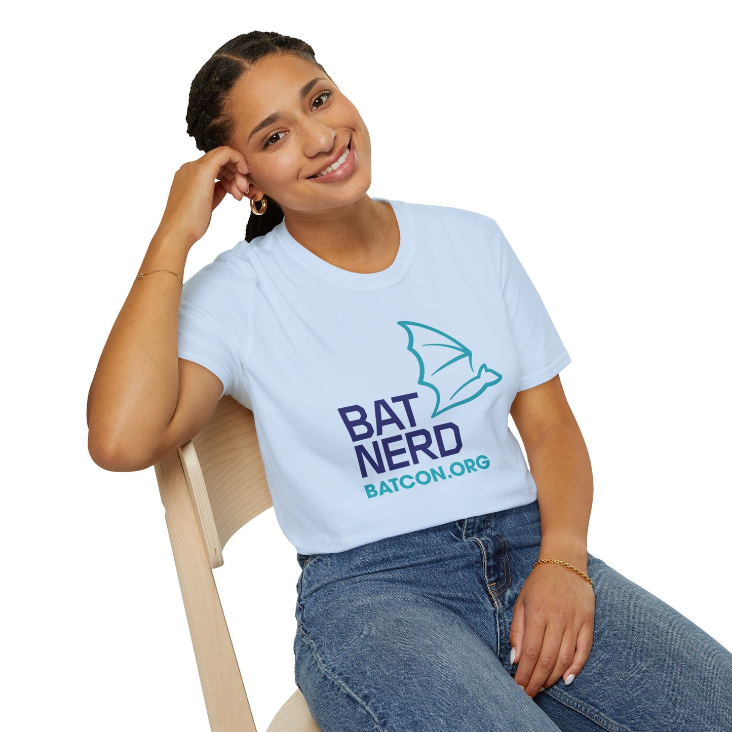 Bat Nerd - Camiseta unisex de estilo suave