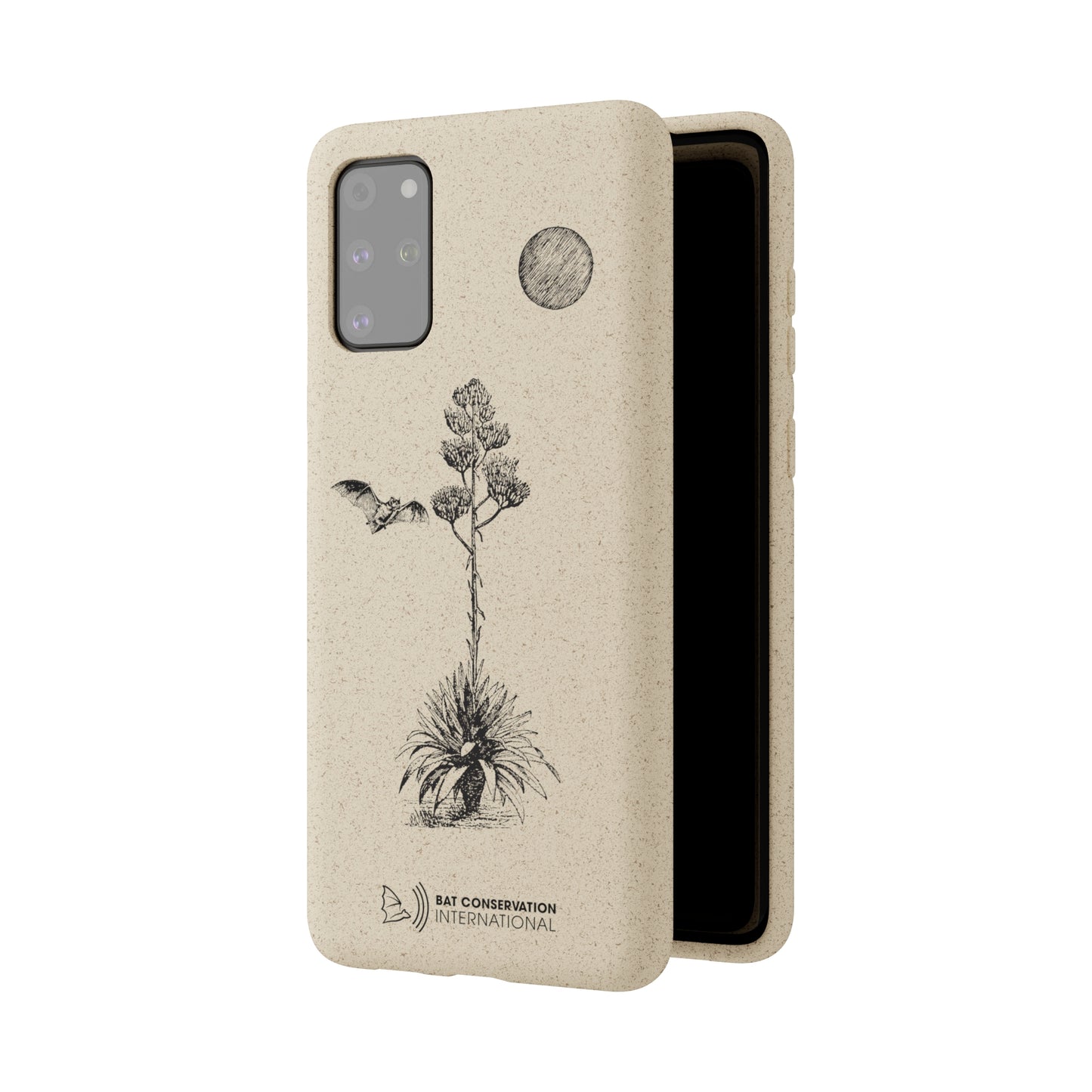 Bat & Agave Sketch - Biodegradable Phone Case