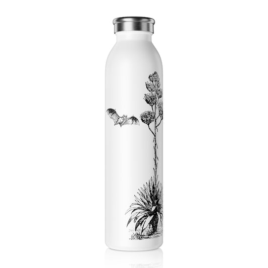 Bats & Agave Sketch - Slim Water Bottle