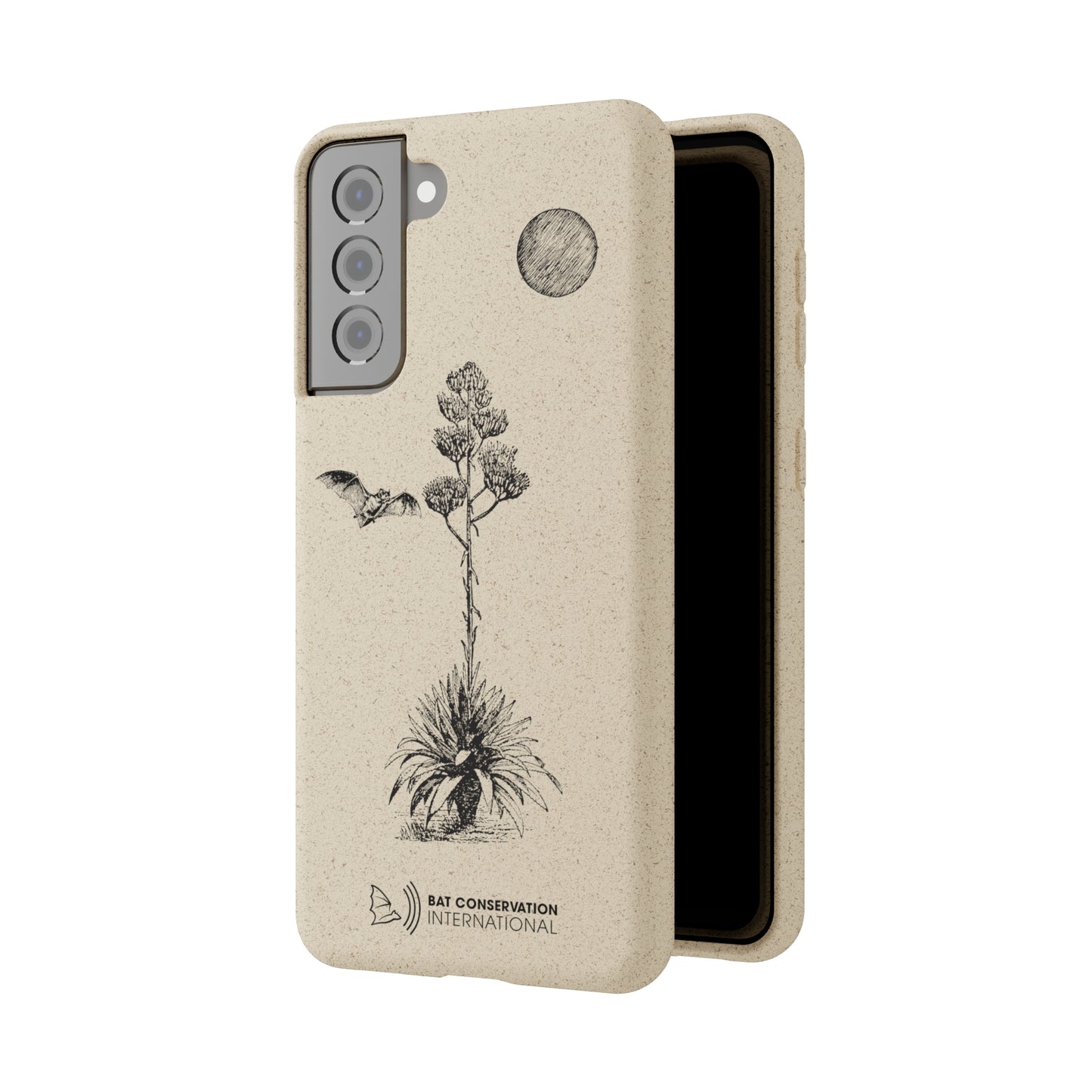 Bat & Agave Sketch - Biodegradable Phone Case