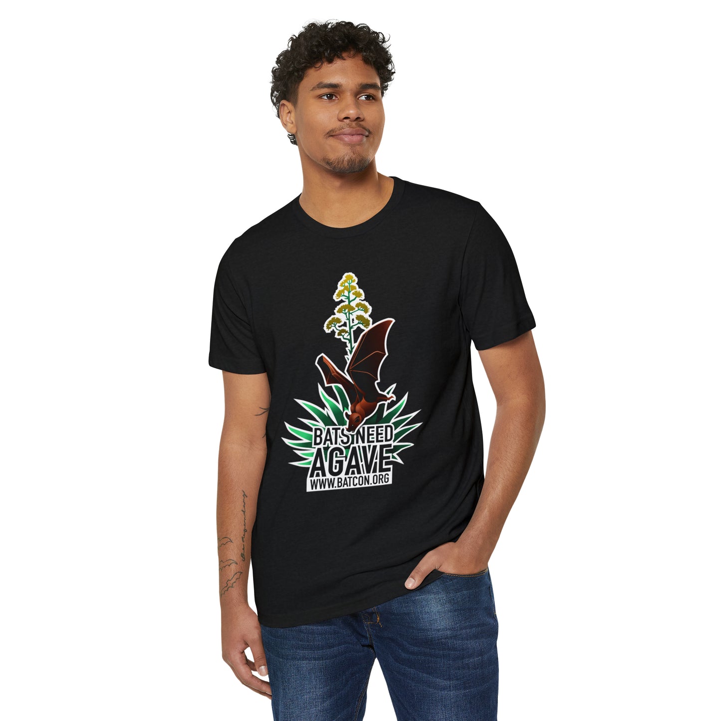 Bats Need Agave - Unisex Organic Recycled T-Shirt