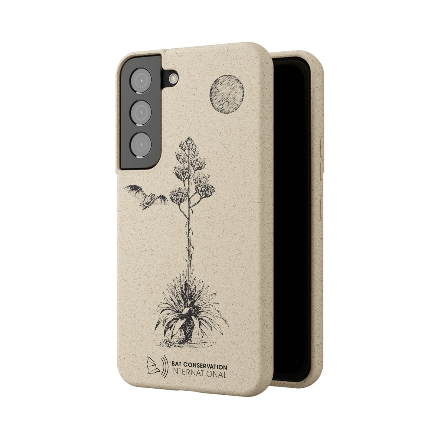 Bat & Agave Sketch - Biodegradable Phone Case