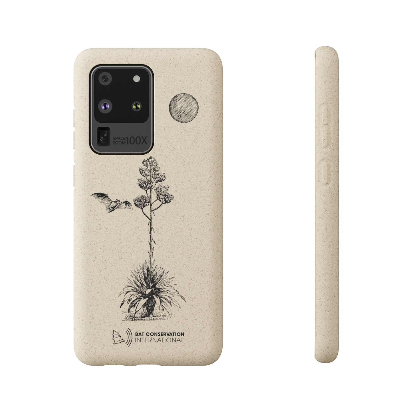 Bat & Agave Sketch - Biodegradable Phone Case