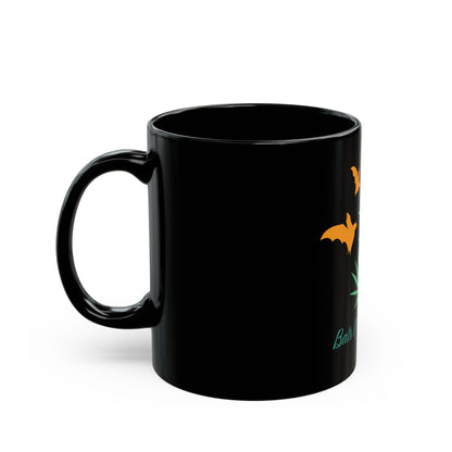 Bats Need Agave, Los Murcielagos Necesitan Agave - Taza negra de 11 oz