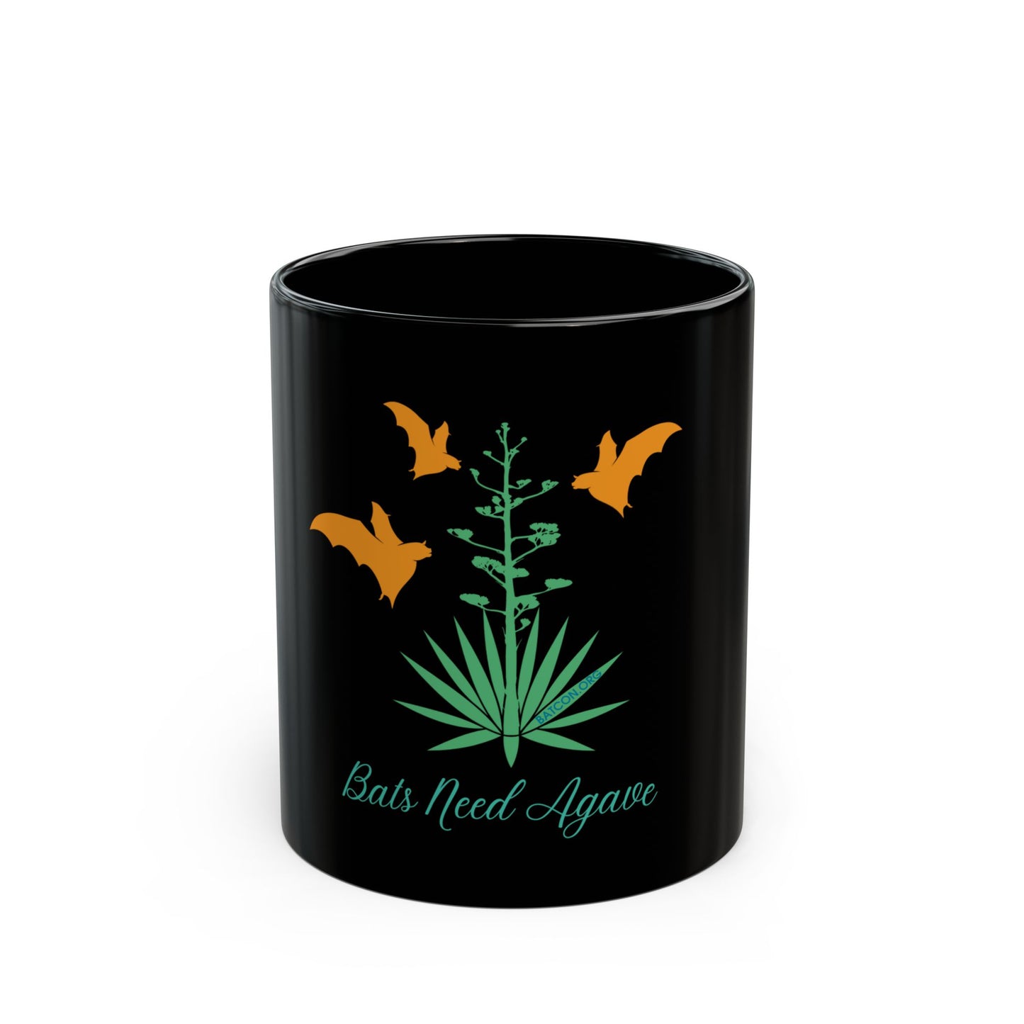 Bats Need Agave, Los Murcielagos Necesitan Agave - Taza negra de 11 oz