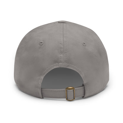 Dad Hat with Black "Leather" Patch