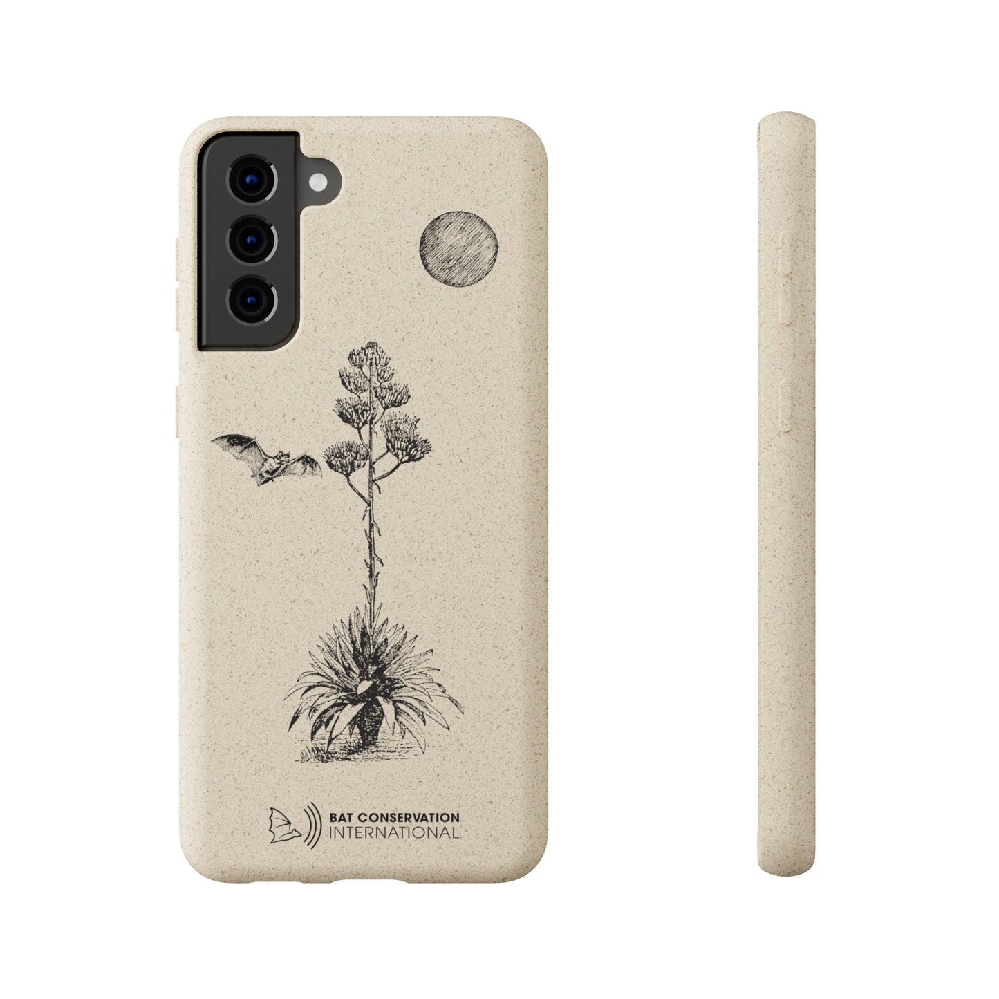 Bat & Agave Sketch - Biodegradable Phone Case