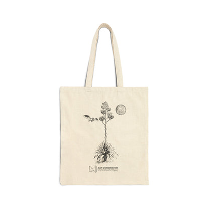 Bat & Agave Sketch - Cotton Canvas Tote