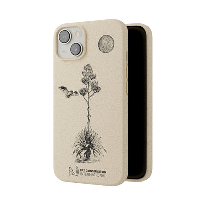 Bat & Agave Sketch - Biodegradable Phone Case