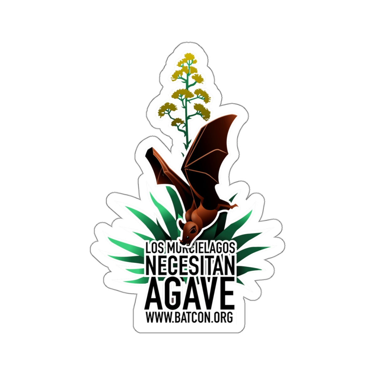 Los Murciélagos Necesitan Agave - Pegatina 