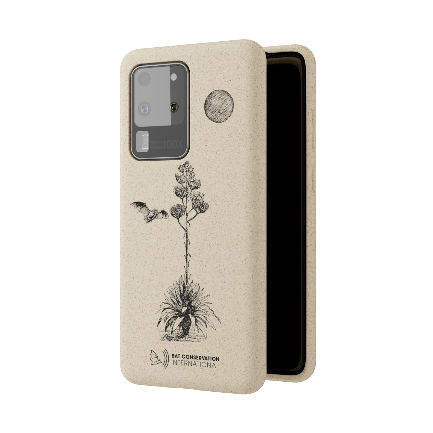 Bat & Agave Sketch - Biodegradable Phone Case