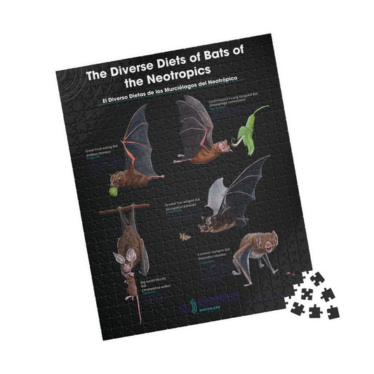 Rompecabezas de diversas dietas de murciélagos neotropicales (110, 252, 500, 1014 piezas)