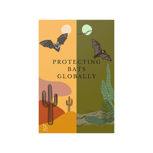 Protecting Bats Globally - Satin Poster