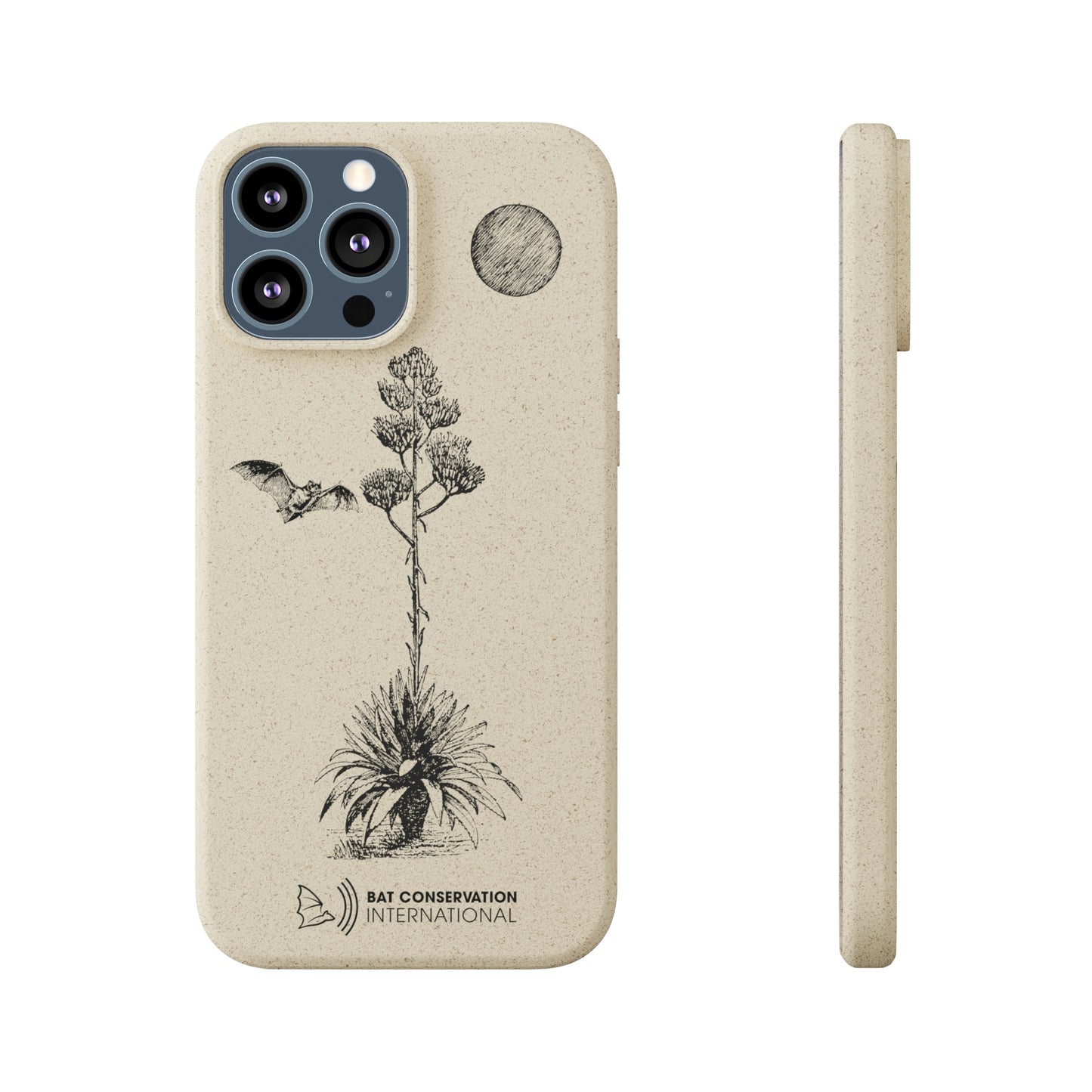 Bat & Agave Sketch - Biodegradable Phone Case